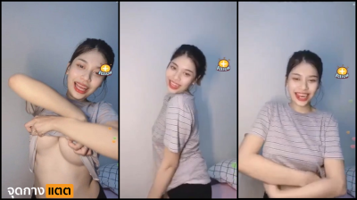 คลิปหลุดไลฟ์สด bigo น้องมาเต้นยั่วลีลาโครดเด็ดเปิดเสื้อขึ้นเห็นเต้านมอย่างขาวเนียนสวย….