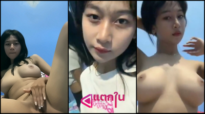 คลิปหลุด งานคอลเสียวกับวัยรุ่นสาวสวยนมใหญ่ทางบ้านงานอย่างแจ่ม หน้าคมสวยนมใหญ่สวยมากตั้งกล้องโชว์นมเปิดหีเขี่ยแตต