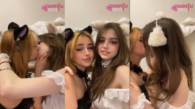 คลิปหลุด Hannahowo น้องฮันนา onlyfan  อัดคลิปจูบปากกับเพื่อนสาวผมทอง งานโครตดี ขาวเนียนทั้งคู๋ จูบปากแลกลิ้น กันโครตเพลินสุดๆ