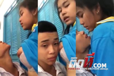 คลิปหลุดนักเรียน เย็ดกันหลังเลิกเรียน เห็นไม่มีใครอยู่เลยจัดกันคาชุดนักเรียน ขึ้นขย่มเย็ด เห็นหน้าชัดทั้งคู่เลย คลิปหลุดเสียงไทย