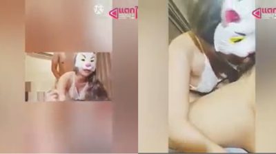 คลิปหลุดเสียงไทย 18+ คู่รักไทยตั้งกล้องอัดคลิปเย็ดกัน ลงในเว็บ Pornhub มาในธีมหน้ากากแมว จับผัวโม๊กควยแล้วเย็ดต่อทุกท่า ผัวจัดของหนักให้เต็มหี แหกหีแตกในซะเลย